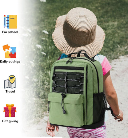 10L Small Size Casual Backpack for Kids Girls Boys Ages 3-9, Mini Waterproof Outdoor Sport Travel Hiking Camping Daypack (Light Purple)