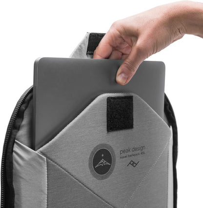 Peak Design Travel Backpack 45L, Black, Expandable 35-45L Design, Rear and Top Access, Weatherproof Shell, Laptop Sleeve, Ideal for Travel or Everyday Carry, Versatile Backpack for Men and Women