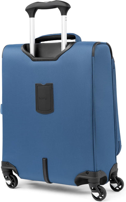 Travelpro Maxlite 5 Softside Expandable Carry-On Luggage with Spinner Wheels, Lightweight, 19-Inch — Ensign Blue