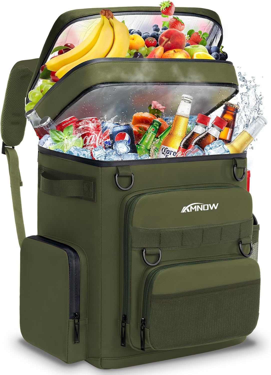 Backpack Cooler Insulated Leak Proof for Men Women 50 Cans Soft Cooler Backpack Insulated Waterproof Large Capacity Coolers Bag Portable for Lunch Camping Travel Picnic Hiking