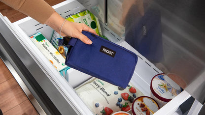 PackIt® Freezable Snack Bag, True Blue, Built with ECOFREEZE® Technology, Foldable, Reusable, Zip Closure, Designed For Keeping Snakcs Fresh On the Go, and Adults of all Ages