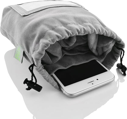 Inflatable Travel Neck Pillow: Extra-Soft, Cushion. For Airplanes, Trains, Cars, Portable Travel Accessory-With Carrying Pouch For cell phone and Passport Etc. (Grey)