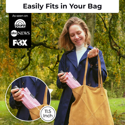 TUMELLA Strongest Windproof Travel Umbrella (Compact, Superior & Beautiful), Small Strong but Light Portable and Automatic Folding Rain Umbrella, Durable Premium Grip, Fits Car & Backpack