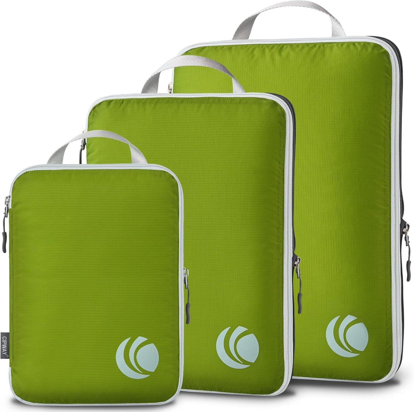 Cipway Compression Packing Cubes, Ultralight Luggage Organizer Bags, Travel Essentials for Carry on Suitcase (3 Piece,Green)
