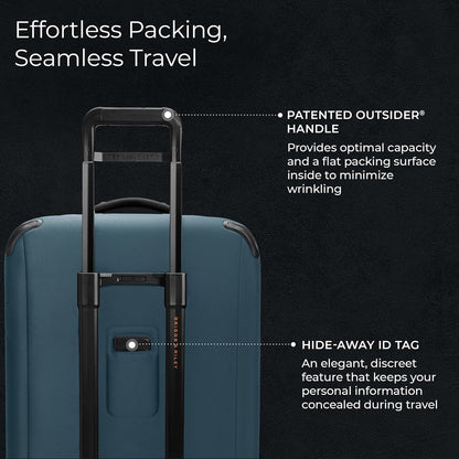 Briggs & Riley 26" Medium Expandable Spinner - Checked Luggage for Travel, Suitcases with Wheels, Softside Rolling Bag for Men & Women - ZDX Collection, Ocean