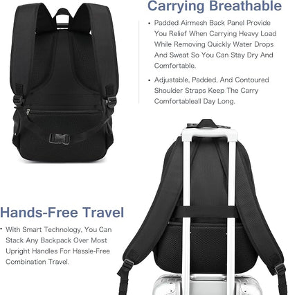 Boniyee Travel Backpack 17.3 Inch, Business Anti-Theft Laptop Bag - Image 3