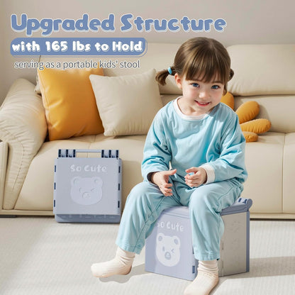 Travel Potty for Toddler with 3 Rolls Potty Liners, 20 Pcs Absorbent Pads, Foldable Car Potty for Toddler, Portable Potty Seat for Toddler Travel, Portable Potty for Tollder Outdoor and Camping Use