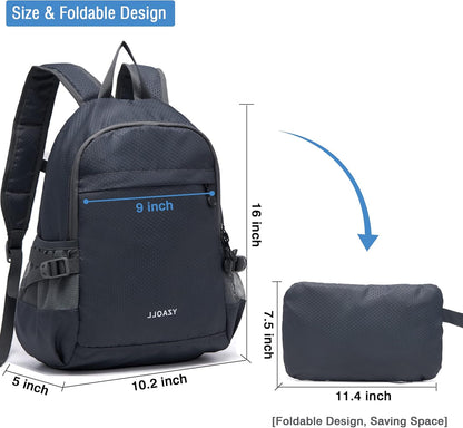 YZAOLL Small Lightweight Packable Hiking Backpack, 20L Hiking Backpack Day Pack for Women Men Travel Camping Vacation,Gray