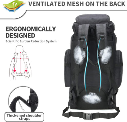 King'sGuard 70L Camping Hiking Backpack Tactical Backpack Military Molle Rucksack Backpack for Outdoor