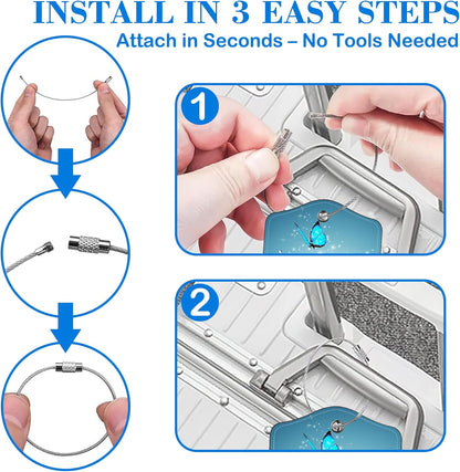 Blue Butterfly Luggage Tags for Suitcases Leather Travel Tags for Luggage ID Label with Privacy Cover and Stainless Steel Loop for Men Women Suitcase Backpack, Set of 2