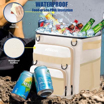 Backpack Cooler Insulated Leak Proof for Men Women 50 Cans Soft Cooler Backpack Insulated Waterproof Large Capacity Coolers Bag Portable for Lunch Camping Travel Picnic Hiking