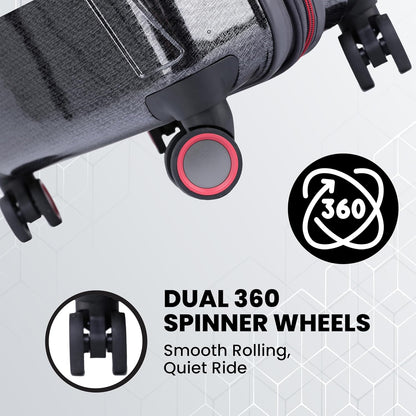 Spyder Traverse 25 Inch Medium Expandable Hardside Upright Suitcase with 360° Spinner Wheels, TSA Approved Lock, Charcoal