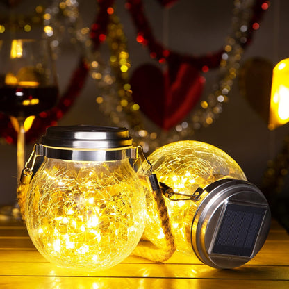 ROSHWEY Solar Lanterns Outdoor Waterproof, 4 Pack Garden Lights Outdoor Lantern Paito Decor Christmas Gifts Solar Globe Lights Outdoor Hanging for Backyard Porch Balcony Decoration, Warm White