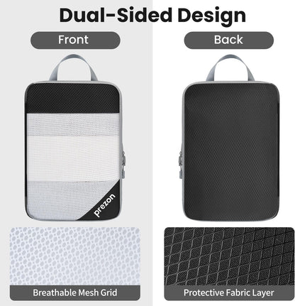 8 Set/6 Set/4 Set Compression Packing Cubes for Travel, Lightweight Vacation Travel Essentials, Travel Accessories for Suitcase Organizer Bags Set, Durable Luggage Organizer