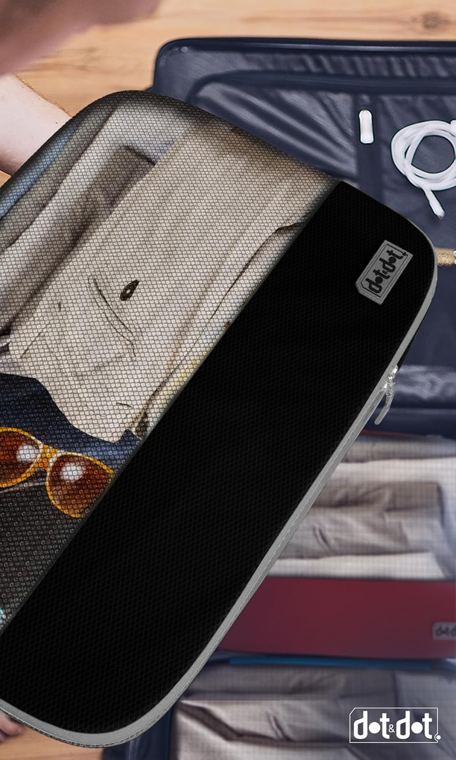 Dot&Dot Medium Packing Cubes - 4 Pcs Suitcase Organizer Set - Carry On Travel Cubes