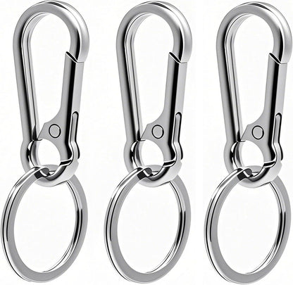 Keychain Keyring Set for Men Women Classic Metal Home Car Key Holder Organizer Portable Carabiner Clip Accessories 2PCS