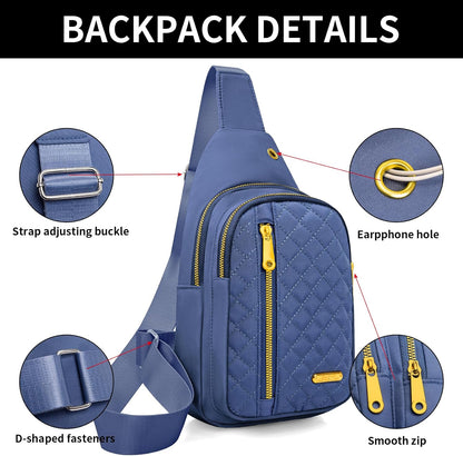 Small Sling Bag For Women Men Casual Crossbody Sling Backpack