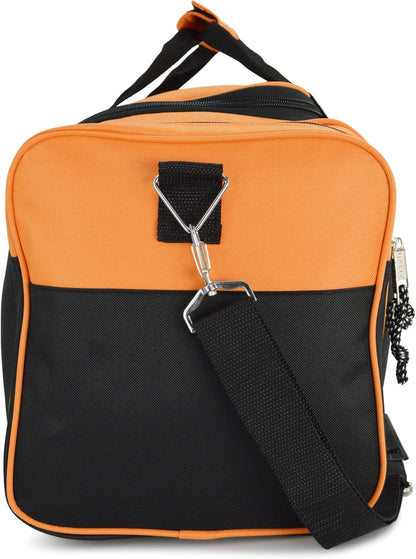 DALIX 21" Blank Sports Duffle Bag Gym Bag Travel Duffel with Adjustable Strap in Orange