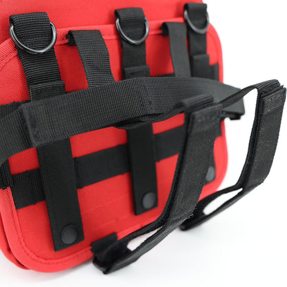 Lightning X Rip-Away Officer's Patrol Tactical Gunshot & Trauma IFAK Kit w/Headrest Mount - RED