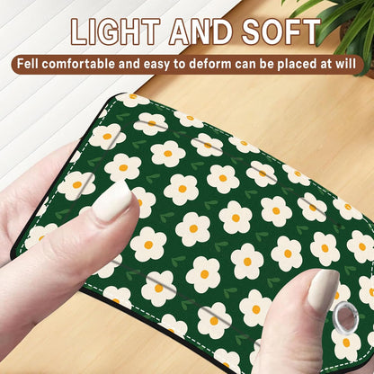 2 Pack Floral Luggage Tag for Women, Green Leather Luggage Tags for Suitcases Waterproof, Name ID Labels with Privacy Cover Suitcases Bag Luggage Tags for Travel, Travel Accessory Luggage Tag