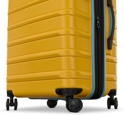 Samsonite Omni 2 Hardside Expandable Luggage with Spinner Wheels, 2-Piece Set (19/24), Sunflower Yellow