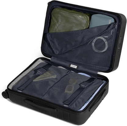 Away Bigger Carry-On Luggage, Lightweight Hardside Large Suitcase with Spinner Wheels, TSA Lock, Airline Approved, Jet Black