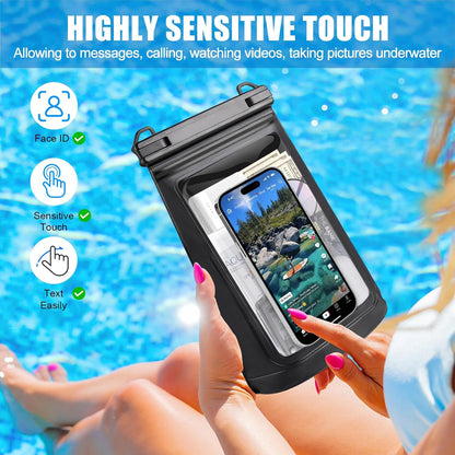 2L Large Waterproof Phone Pouch - [Oversized] [Floating] Waterproof Pouch for iPhone Galaxy Google and More, IPX8 Waterproof Dry Bag for Beach Vacation Belongings