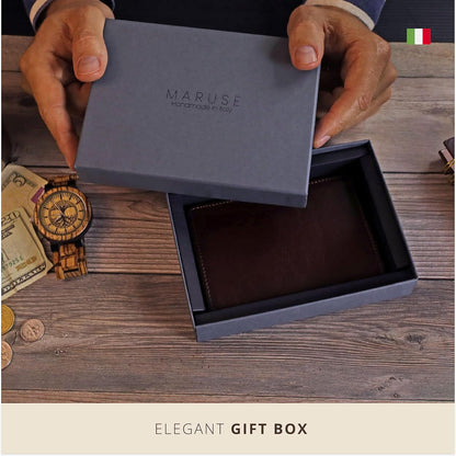 Maruse Italian Leather Passport Cover for Men and Women, Handmade in Italy