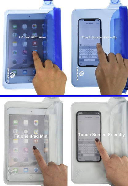 Freegrace Waterproof Pouches with Waist Strap / Pouch Case Bundle Set- Keep Your Phone & Valuables Dry and Safe - Waterproof Dry Bags for Boating Swimming Snorkeling Kayaking Beach Water Parks Pool