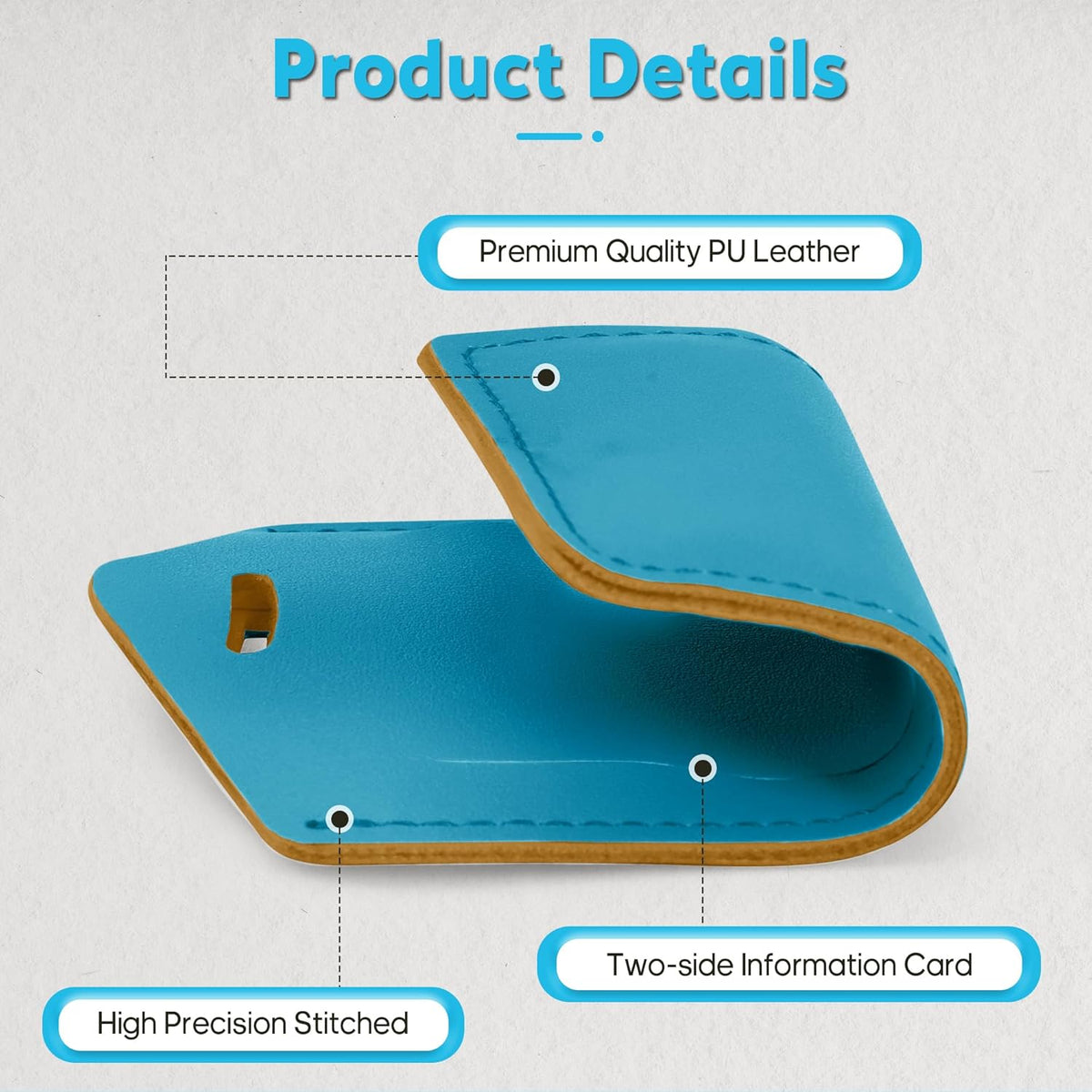 Travelambo Luggage Tags for Suitcases PU Leather Travel Tags Bag Tags Privacy Protection Travel Essentials