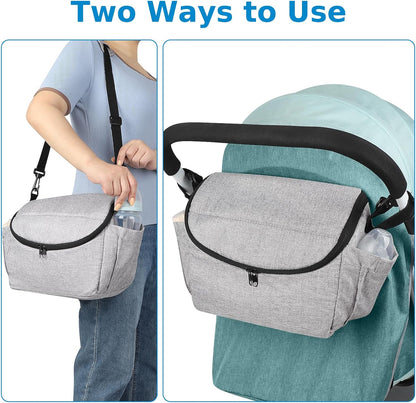 Accmor Universal Stroller Organizer - Large Capacity Stroller Bag with Shoulder Strap - Accessories for Uppababy, Nuna, Doona, Britax