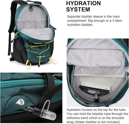 MOUNTAINTOP Hiking Backpack,30L Camping Backpack, Men Women Hiking Daypack Lightweight Travel Backpack for Camping Climbing Skiing Cycling