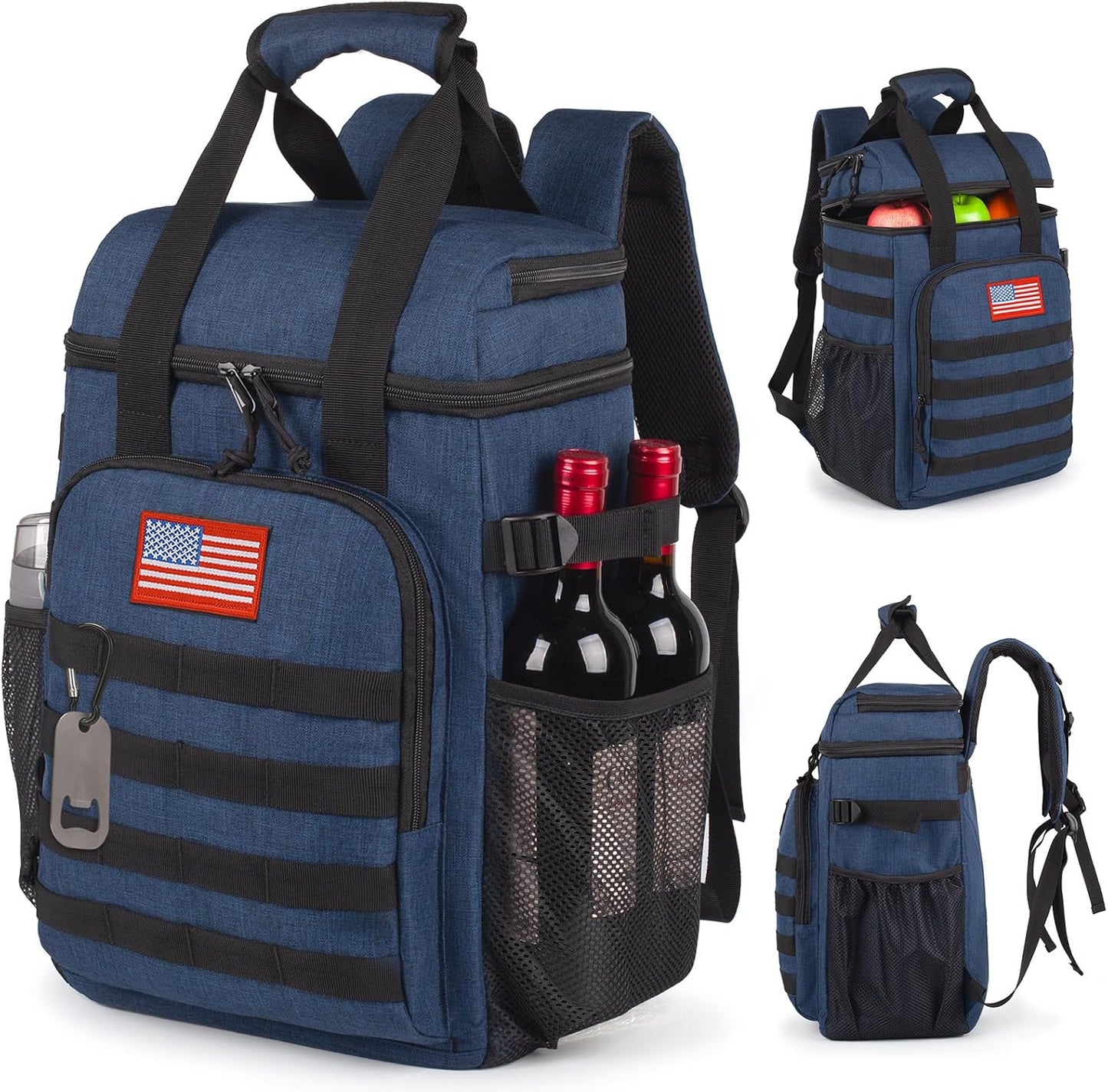 Tactical Backpack Cooler,Lunch Backpack for Men Adults Work with Handle，Soft Cooler Backpack Insulated Waterproof Leak Proof