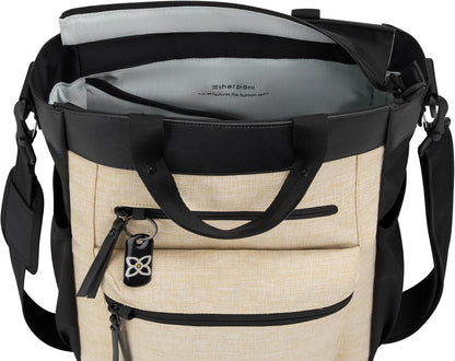 Sherpani Soleil, Anti Theft Convertible Backpack, 3 in 1 Tote Bag, Crossbody Bag, Cross Body Purse, 18L Travel Backpack, Travel Gifts for Women, RFID Protection, Fits 13” Laptop (Straw Lite)