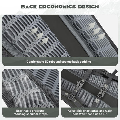 Maelstrom Hydration Hiking Backpack with 2L/3L Water Bladder, High Flow Bite Valve Camping Daypack Lightweight