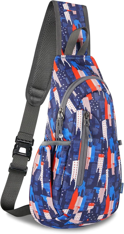 TITECOUGO Small Sling Bag, Lightweight Crossbody Backpack for Men Women, Shoulder Bag for Sports and Outdoor