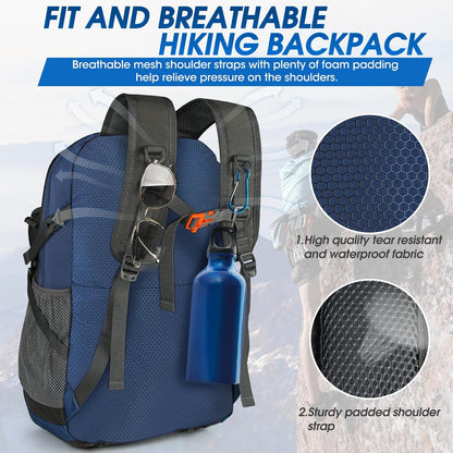 IGOLUMON Hiking Backpack 40L Packable Lightweight Camping Backpack Men Women Waterproof Hiking Daypack Outdoor Travel Daypack