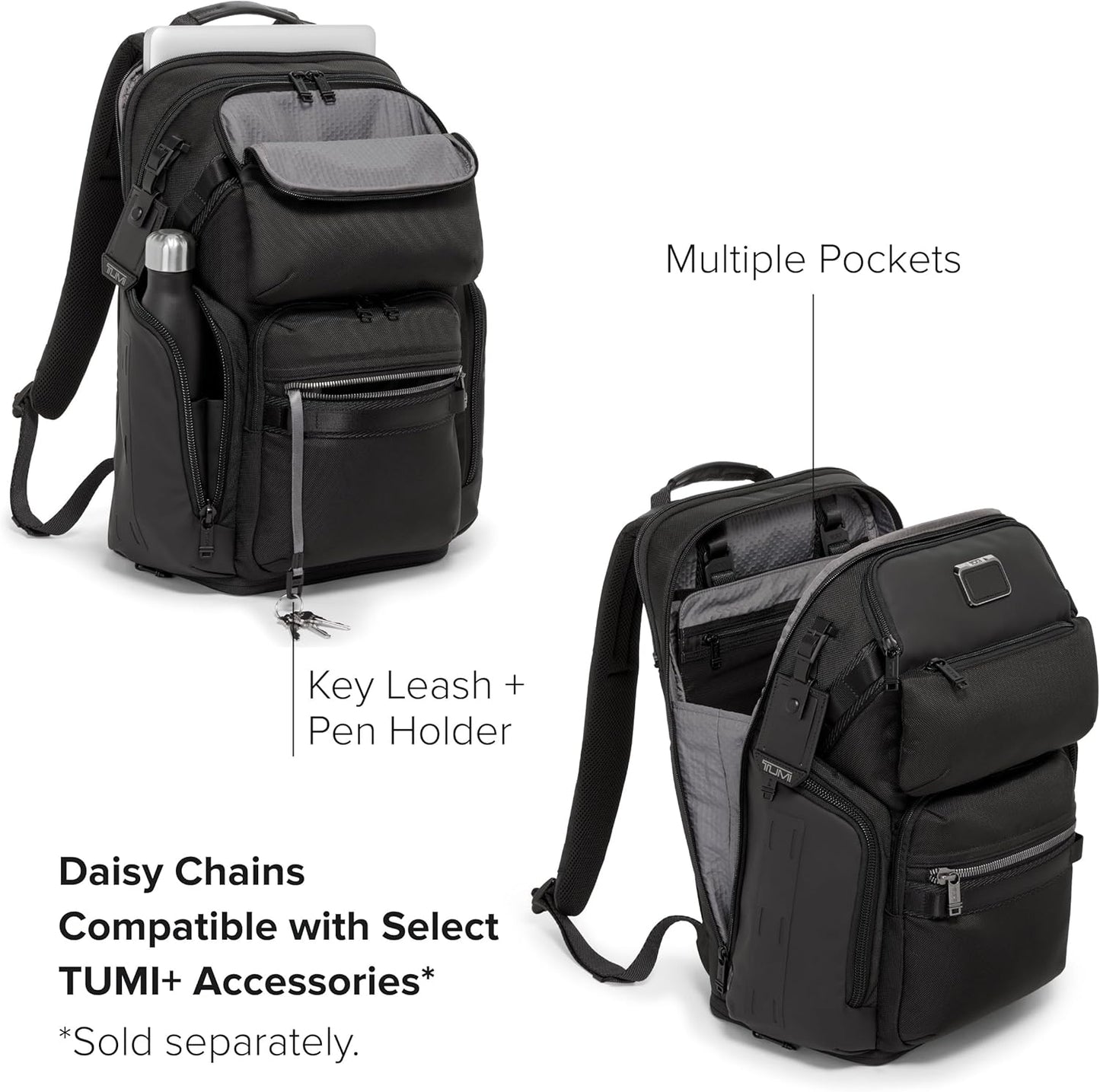 TUMI - Alpha Bravo Nomadic Backpack - Men's Durable Carry On Bag - 18.8" X 15.0" X 9.0" - Fits up to 15" Laptop - Black