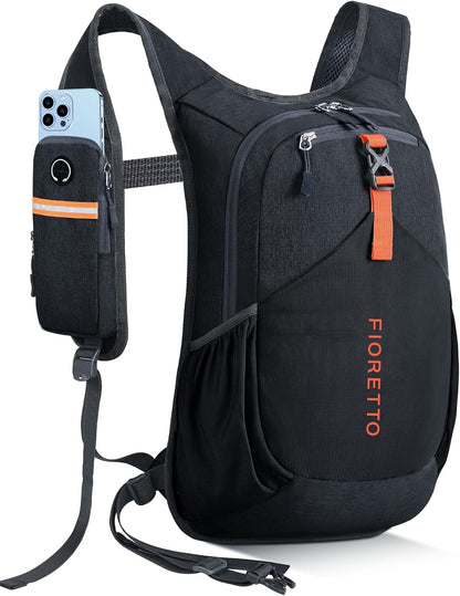 FIORETTO 20L Hiking Backpack for Women Men Mini Packable Backpack Lightweight Small Daypack for Camping Travel Outdoor, Black