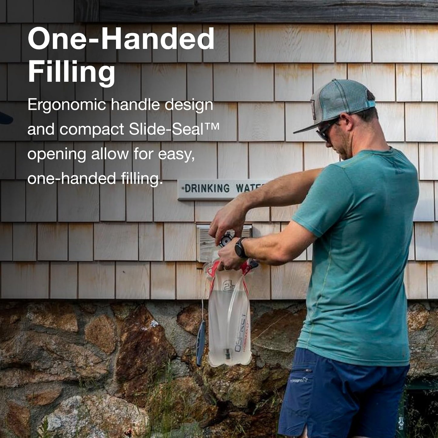 Osprey Hydraulics 3L Backpack Water Reservoir with Bite Valve - BPA-Free, Leakproof Hydration Bladder with QuickConnect and Slide-Seal - Compatible with Most Hiking and Biking Packs, Clear