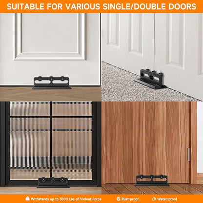Door Security Bar, French Security Door Brace, Security Door Barricade, Withstands 3000 Lbs, Prevents Entry Burglaries Home Invasions