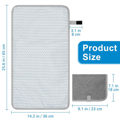 Accmor Portable Diaper Changing Pad, Waterproof Baby Changing Mat, Foldable Portable Travel Changing Pads for Baby, Grey
