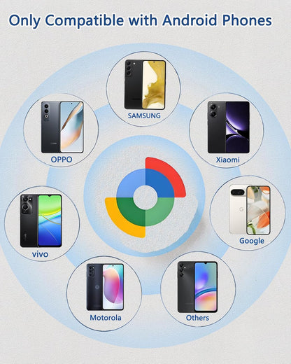 Real-time Positioning Air Tracker Tag, Key Finder, Work with Google Find Hub(Only for Android, Not for iOS), Bluetooth Tracker for Luggage, Backpack etc, 4 Pack Black