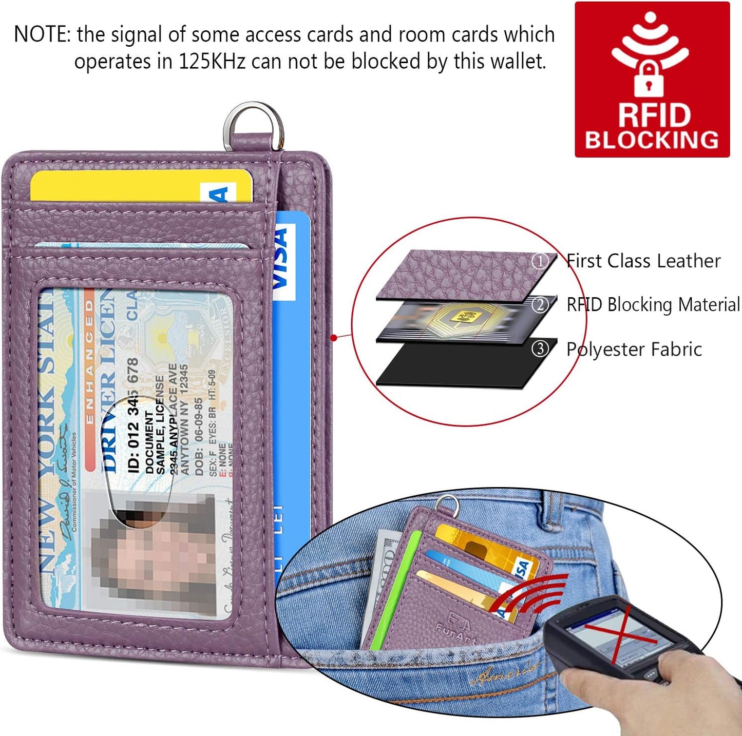 FurArt Slim Minimalist Wallet, Front Pocket Wallets, RFID Blocking, Credit Card Holder for Men & Women
