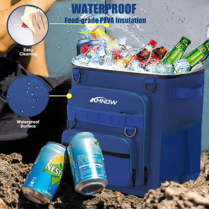 Backpack Cooler Insulated Leak Proof for Men Women 50 Cans Soft Cooler Backpack Insulated Waterproof Large Capacity Coolers Bag Portable for Lunch Camping Travel Picnic Hiking