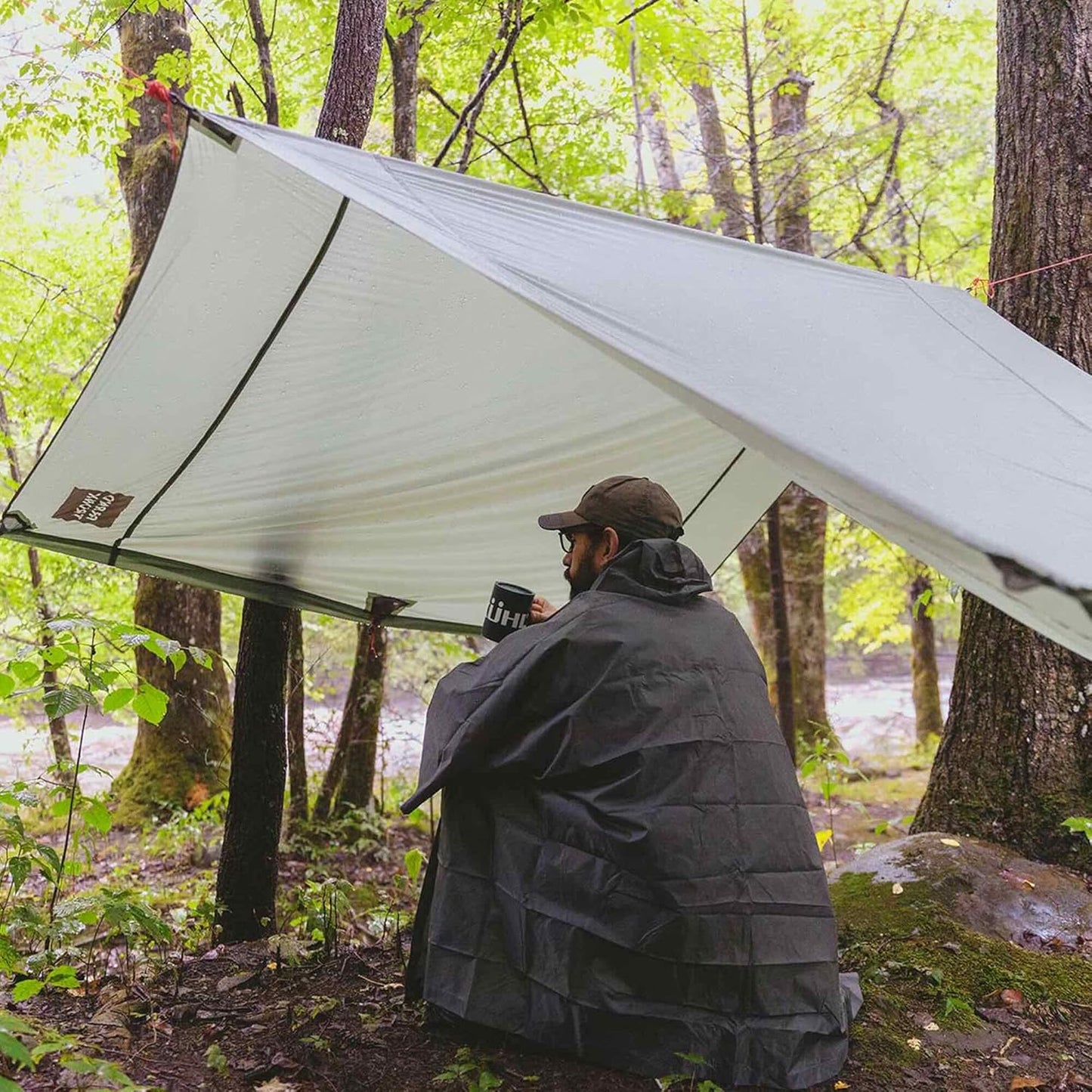 Grand Trunk Moab Multi-Use Tarp Shelter - Waterproof Nylon Hammock & Camping Tarp, Includes Cord & Stakes