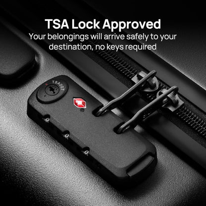 Carry on Luggage 22 X 14 X 9 Airline Approved, 20 Inch Luggage for 3-5 Days Travel, Double Spinner Wheels, 100% Hardshell PC, TSA Lock (01-Black (Basic), Carry-On 20-Inch)