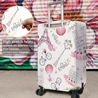 Travel Luggage Cover Suitcase Protector Fits 18-32 Inch Wheel Covers PatternedTravel Related Items Flower Luggage Protector Elastic S