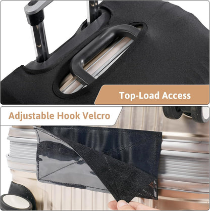 OrgaWise Clear Luggage Cover, For Suitcase Tsa Approved Transparent TPU Suitcase Cover Protector Fit 20-22 Inch Luggage