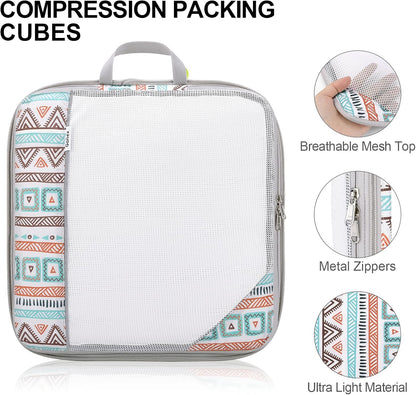 Compression Packing Cubes, Gonex Extensible Storage Mesh Bags Organizers